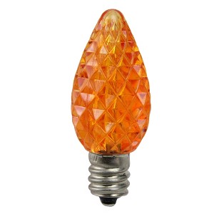 Northlight Faceted LED C7 Christmas Replacement Bulbs - Orange - Pack of 25 - 1 of 1
