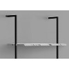 Monarch Specialties Bookshelf Bookcase Etagere Ladder 5 Tier 72InchH Office Bedroom Metal Laminate White Marble Look Black Contemporary Modern - 3 of 4