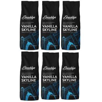 Brooklyn Beans  Ground Coffee, Vanilla Skyline-Vanilla Flavored, 6 pack  (72 ounces total)