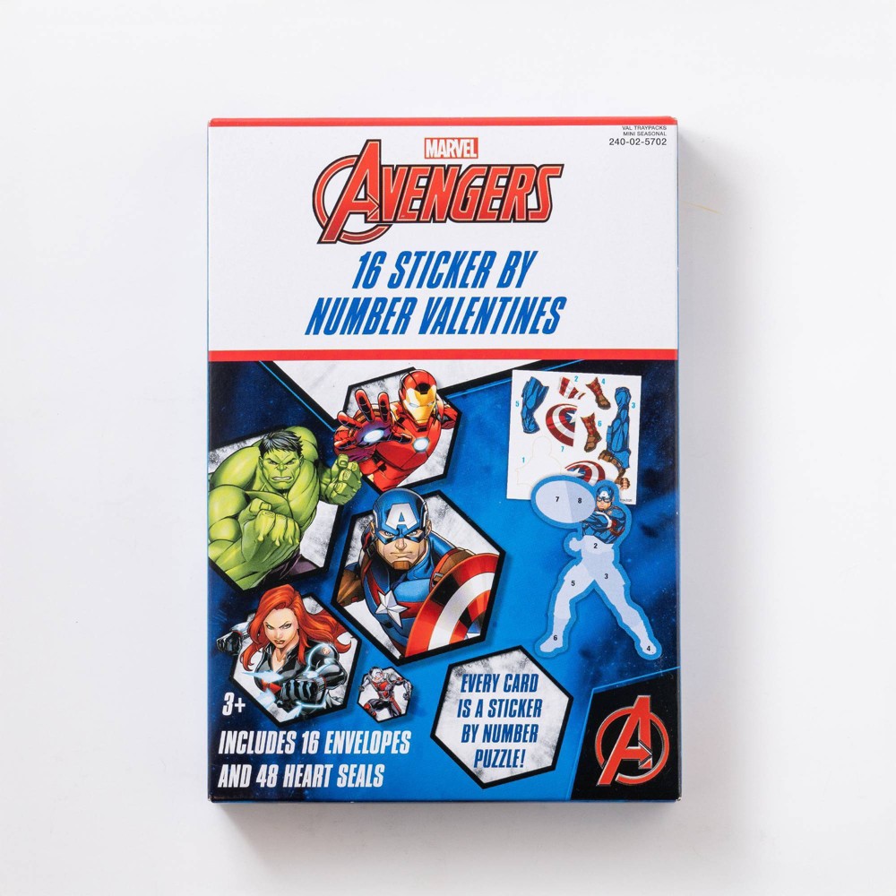 Assorted Items Paper Magic Marvel 16ct Avengers Sticker Activity Valentine's Day Exchange Cards,Heart Tumbler With Straw and more 