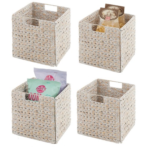 mDesign Woven Hyacinth Kitchen Storage Organizer Basket Bin - image 1 of 4