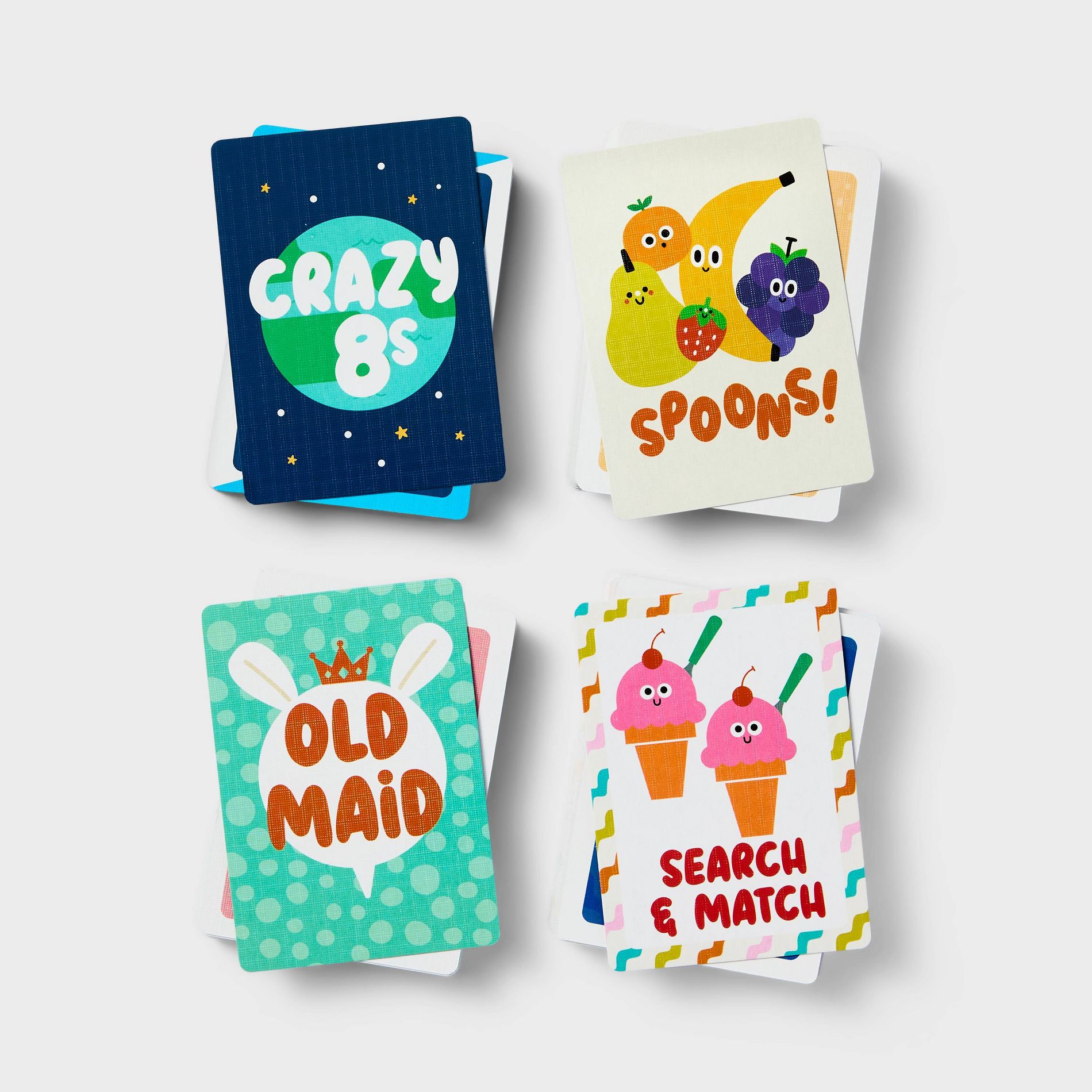 Family Card Games Classics - Gigglescape™: Kids Playing Cards, Classic Board Games, 2-6 Players, Ages 4+