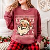 Simply Sage Market Ugly Sweater Santa Face Lightweight Garment Dyed Sweatshirt - 2 of 4