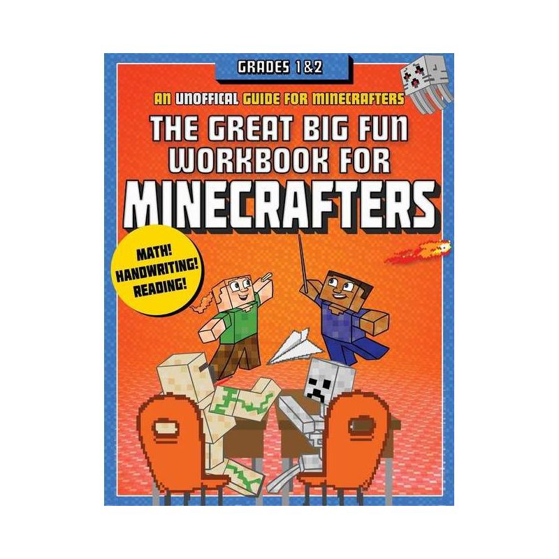 The Great Big Fun Workbook for Minecrafters: Grades 1 & 2 - by  Sky Pony Press (Paperback), 1 of 2