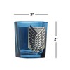 Just Funky Attack on Titan Survey Corps Logo 1.5oz Blue Square Shot Glass - 4 of 4