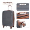 Whisen 5-Piece Set(20/24/28 in.)   Luggage Sets Lightweight Suitcase with TSA Lock and Rotating Wheels - 2 of 4