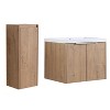 Bencmate Bathroom Storage Cabinets, Bathroom Vanity, Wall-Mounted Bathroom Vanity with Resin Basin Sink,Side Cabinet with Interior Shelf, Floating - 3 of 4