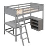 NicBex Twin Size Loft Bed with Desk & Shelves,Space-Saving Twin Loft Bed with Study Area,Wooden Study Loft Bed for Kids & Teens - 4 of 4
