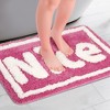 Unique Bargains Plush Letter Pattern Non-slip Soft Absorbent Bath Mat - 2 of 4