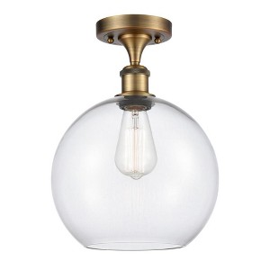 Athens - 1 Light Semi-Flush Mount In Industrial Style-15 Inches Tall and 10 Inches Wide - 1 of 1