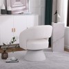 Swivel Accent Chair Armchair, Round Barrel Chair in Fabric for Living Room Bedroom - 3 of 4