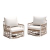 Christopher Knight Home Milles 360° Swivel Bohemian Patio Lounge Chair with Handwoven Rope and Cushions (Set of 2) - 4 of 4