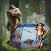 Etokfoks Dinosaur Kids Play Tent 61x61x45 Inches Realistic Indoor Outdoor Dome Pop Up Playhouse for Boys Girls Ages 3 to 12 1 Piece - 3 of 4