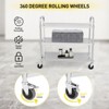 3 Tier Stainless Steel Utility Cart, Heavy Duty Trolley Rolling Cart with Handle and Locking Wheels - 3 of 4