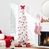 Best Choice Products White Artificial Holiday Christmas Pencil Tree w/ Metal Base - 2 of 4