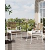 Patio Rattan Chairs Set of 2, 2 Piece Outdoor Dining Chairs with Cushions for All Weather, Armchair with Armrests, Metal Frame for Patio - 2 of 4