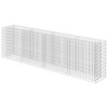 vidaXL Gabion Raised Bed Silver Galvanized steel 177.2 x 35.4 x 19.7 in - 2 of 4