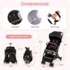 Infans Lightweight Baby Stroller Aluminium Frame w/ Net for Travel Black - 2 of 4