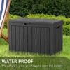 Infurnic Deck Boxes, Outside Storage Box Container with Handle for Storage Patio Furniture, Garden Tools, Pool Supplies, Black, 30.75"*17.1"*21.85" - 3 of 4