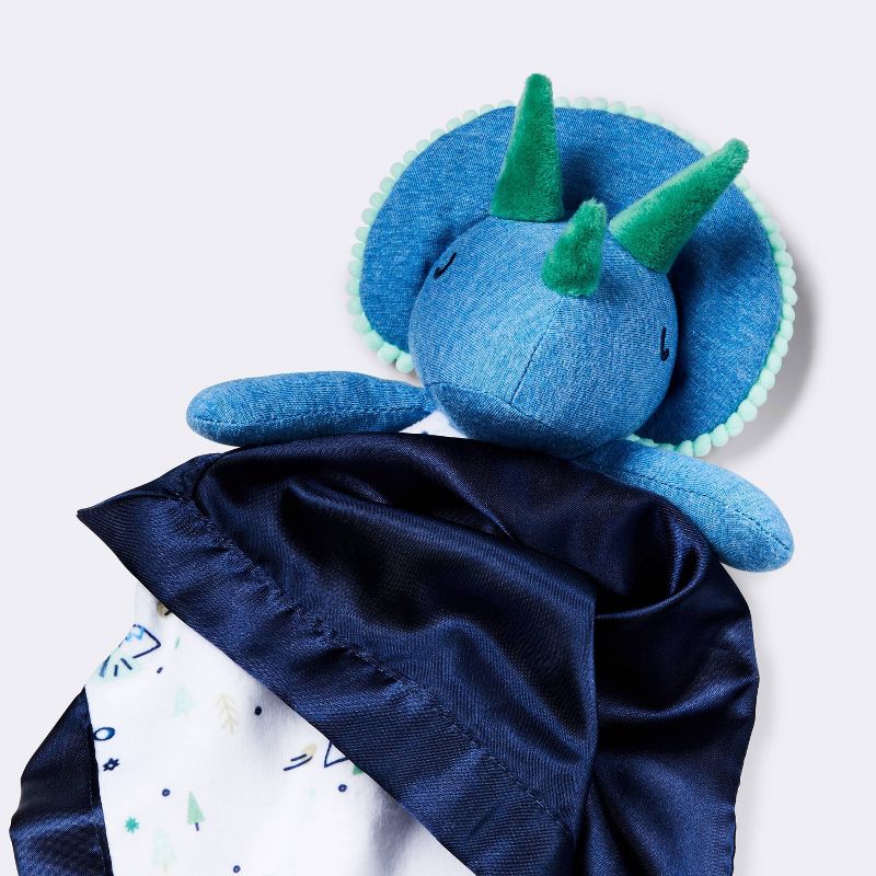 Small Security Blanket Blue Dino - Cloud Island&#8482; Blue/White, 4 of 5