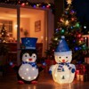 Karl Home 28inch Pop-up Set of  Snowman and Penguin Lighted Christmas Decoration - 3 of 4