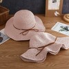 Anna-Kaci Wide - Brim Straw Sun Hat with Leather Tie - 2 of 4