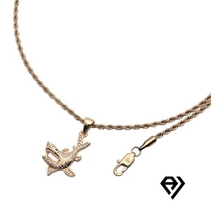 Aria Jeweler 2mm Rope Chain With Shark Pendent - 1 of 4