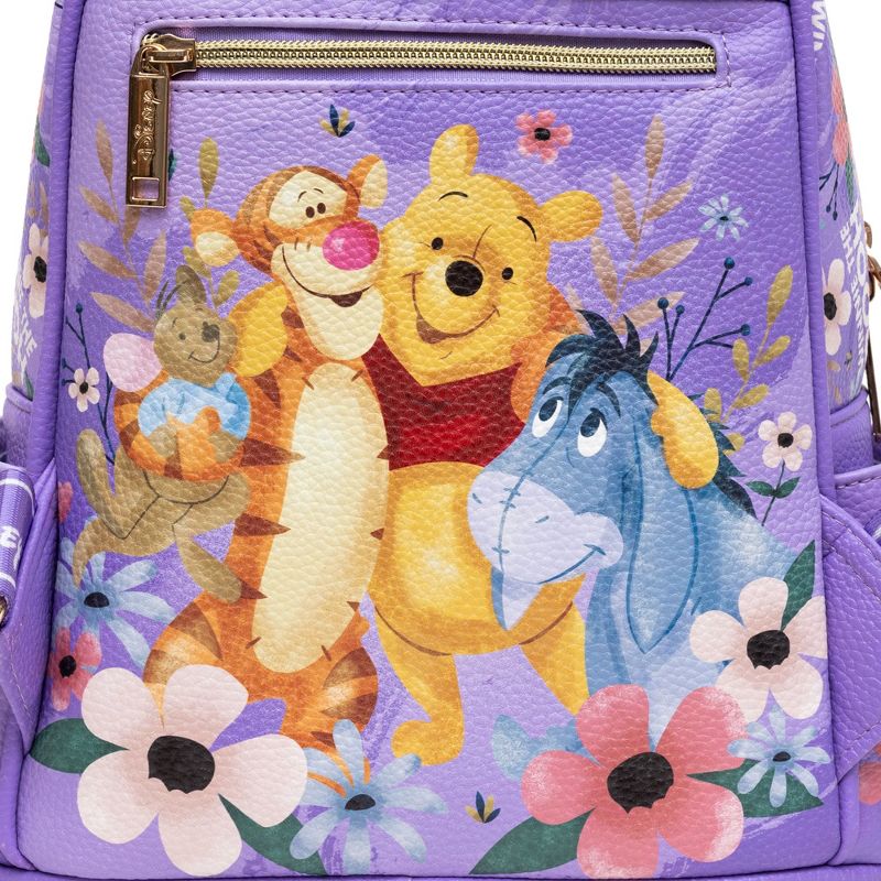 Winnie the Pooh - Winnie + Friends WondaPop 11" Vegan Leather Fashion Mini Backpack, 3 of 7