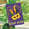 Mardi Gras House Flag Mask Beads Holiday 28" x 40" Briarwood Lane - 4 of 4