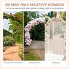 Outsunny 82'' Decorative Metal Garden Trellis Arch with Durable Steel Tubing & Elegant Scrollwork, Perfect for Weddings - 3 of 4