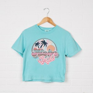 Simply Sage Market Women's Retro Aloha Short Sleeve Relaxed Fit Cropped Tee - 1 of 3