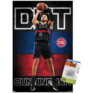 Trends International NBA Detroit Pistons - Cade Cunningham 23 Unframed Wall Poster Prints - 1 of 4