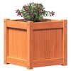 vidaXL Garden Planter Wax Brown 15.7"x15.7"x15.7" Solid Wood Pine - 4 of 4