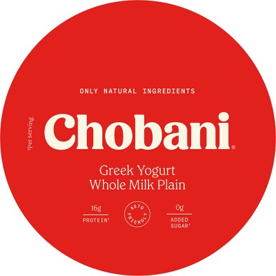 Chobani Whole Milk Plain Greek Yogurt - 32oz