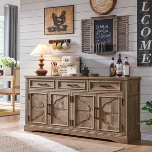 Buffet Sideboard Cabinet with Doors and Drawers, Buffet Table Coffee Bar Wine Bar Storage Cabinet for Dining Room, Living Room - 1 of 4