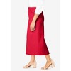 Jessica London Women's Plus Size Classic Cotton Denim Midi Skirt - 4 of 4