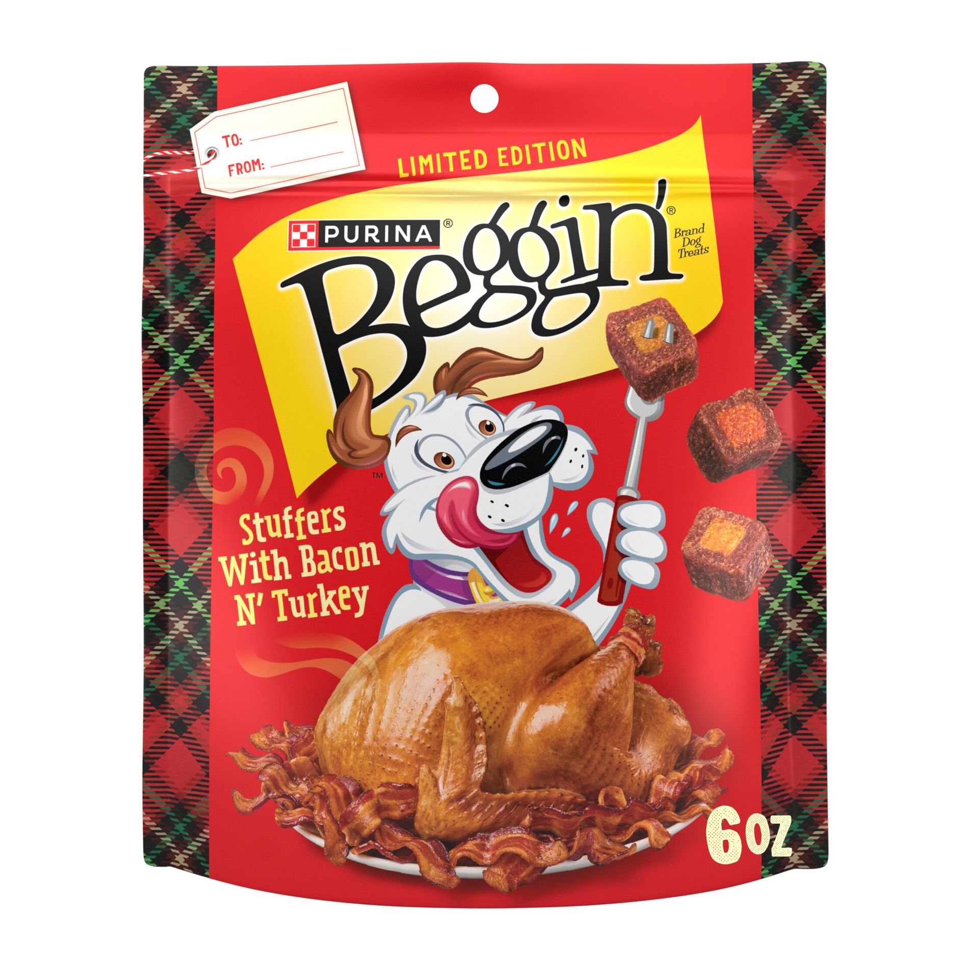 Beggin' Turkey Flavor Stuffin Strips Chewy Dog Treats - 6oz