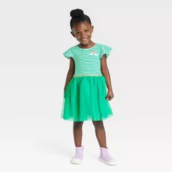 Toddler Girls' Striped Rainbow Tulle Dress - Cat & Jack™ Green