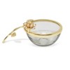 Classic Touch Gold Rim Bowl with Flower Detail Handle - 3 of 3