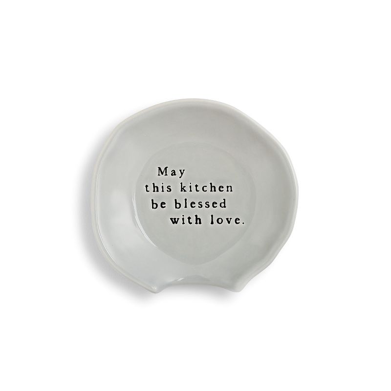 DEMDACO Kitchen Blessings Spoon Rest 5 x 4 - Grey, 1 of 4