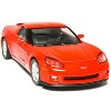KiNSMART 2007 Corvette Z06 5inch 1:36Scale Die Cast Metal Model Toy Cars RED - 4 of 4