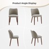 Modern Dining Chair Set of 2, Upholstered Accent Side Chairs, Fabric Side Dining Room Chairs with Wood Legs for Kitchen Dining Room Restaurant - 4 of 4