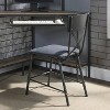 Simple Relax Fabric Upholstered Armless Chair in Antique Oak and Sandy Gray - 2 of 4
