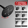 SUMERAIN Tub and Shower Faucet, Matte Black Shower Faucet Set with 6 Settings Showerhead and Spout - 4 of 4