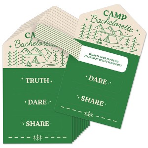 Big Dot of Happiness Camp Bachelorette Truth, Dare, or Share Pull Tabs Game, Cabin Glamping Bachelorette Party Game Pickle Cards - Set of 12 - 1 of 4