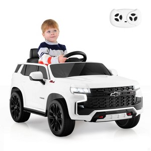 Costway 12V Kids Ride On Car Chevrolet Tahoe Electric Truck SUV Remote w/ Light & Music - 1 of 4