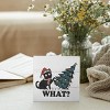 Cat Christmas Decor Sign,Funny Cat What Gifts for Cat Lovers,Rustic Christmas Tree Black Cat Wooden Box Signs - 4 of 4