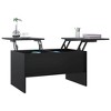 vidaXL Coffee Table Black Engineered wood Compact Hidden Compartments - 4 of 4