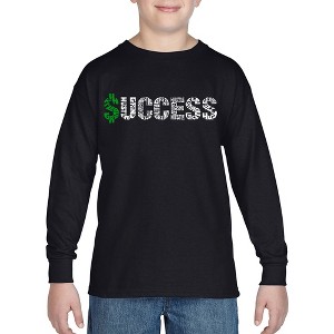 LA Pop Art Boy's Word Art Long Sleeve - Success - 1 of 4