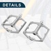 Unique Bargains Foot Peg Footrests Fit 9/16 Inch Axles Durable Rear Bicycle Pedal Aluminum Alloy Black 1 Pair - 4 of 4